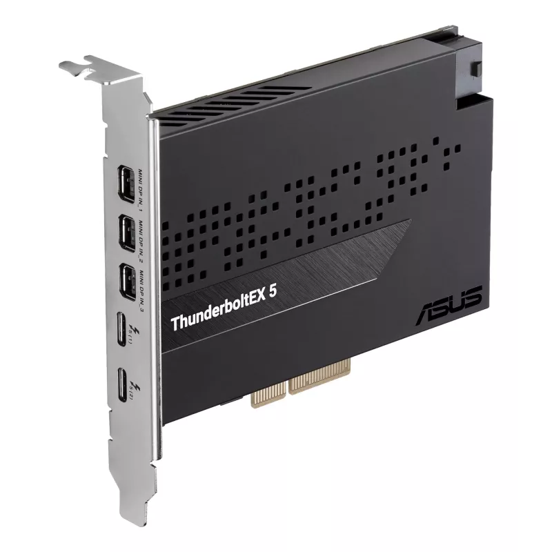 Schnittstellenkarte ASUS ThunderboltEX 5 — PCIe 4.0, Intel JHL9580, Mini DisplayPort, USB 2.0, 120 Gbit/s