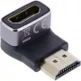 HDMI Adapter InLine 17991F HDMI A Schwarz Grau vergoldet