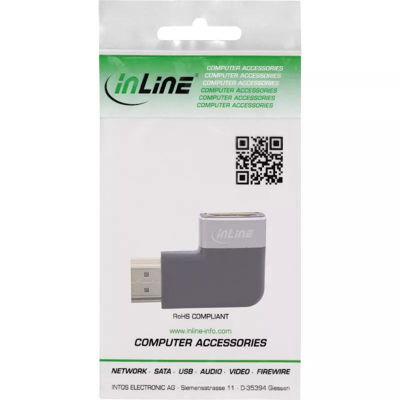 HDMI Adapter InLine 17991E Schwarz Grau vergoldet