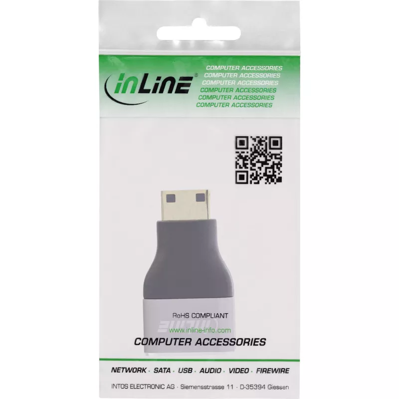 InLine 17991C Kabel-Adapter HDMI A Mini HDMI C Schwarz, Grau
