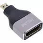 InLine 17991B HDMI A auf Micro HDMI D Kabeladapter Schwarz Grau