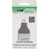 InLine 17991B HDMI A auf Micro HDMI D Kabeladapter Schwarz Grau