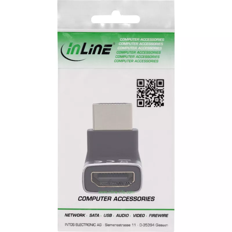 HDMI Adapter InLine 17991G Schwarz Grau vergoldet