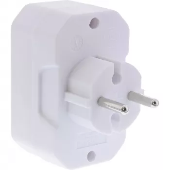 Netzstecker-Adapter Typ F Typ C InLine 16471E Weiß