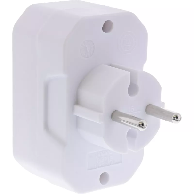 Netzstecker-Adapter Typ F Typ C InLine 16471E Weiß