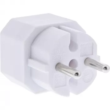 Netzstecker-Adapter Typ F Typ C Eurostecker Weiß InLine 16471D