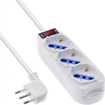 InLine 16431Z Stromverlängerung 1,5 m 3 AC-Ausgang/-Ausgänge Innenbereich Weiß