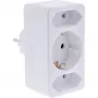 Netzstecker-Adapter Typ F InLine 16471B 2x Typ C + Typ F Weiß