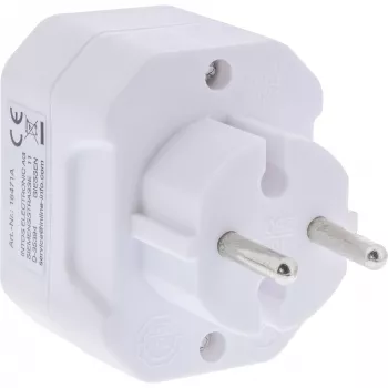 Netzstecker-Adapter Typ F Typ C InLine 16471A Weiß