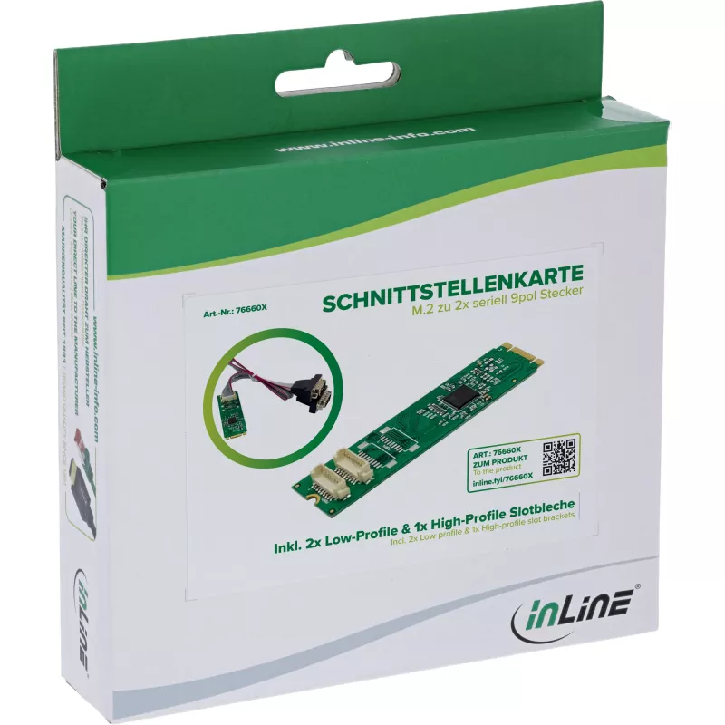 InLine 76660X Interner Seriell-Adapter M.2 Stecker 4 Gbit/s