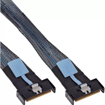 InLine 27661B Serial Attached SCSI (SAS) Kabel 0,75 m 24 Gbit/s Schwarz, Blau, Grau