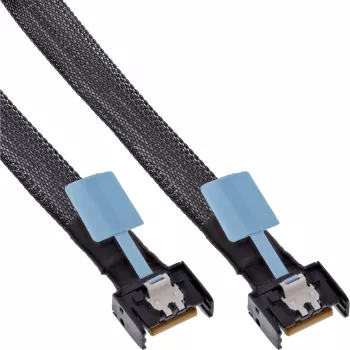 InLine 27662C Serial Attached SCSI (SAS)-Kabel 1 m 24 Gbit/s Schwarz, Blau, Grau