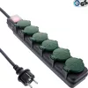 InLine 16496T Mehrfachsteckdose 10 m 6 AC-Ausgänge Innen-/Außenbereich Schwarz, Grün