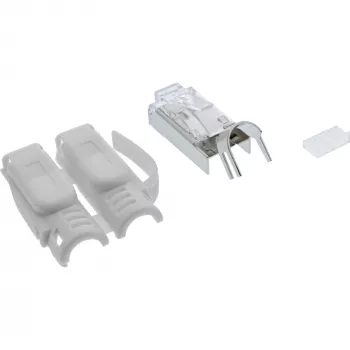 InLine Crimp-Stecker Cat.6A RJ45 geschirmt, 3-teilig grau 10er-Pack