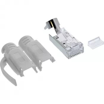 InLine Crimp-Stecker Cat.6A RJ45 geschirmt, 3-teilig grau 100er-Pack
