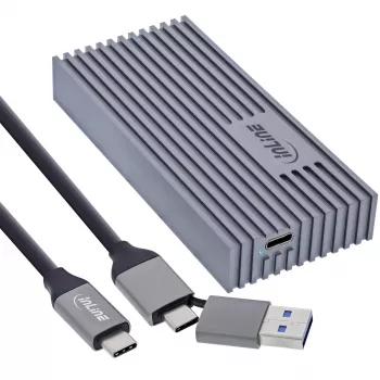 Externes USB4-Gehäuse InLine 00031J — USB-C zu M.2 NVMe SSD, 40 Gb/s, Aluminium