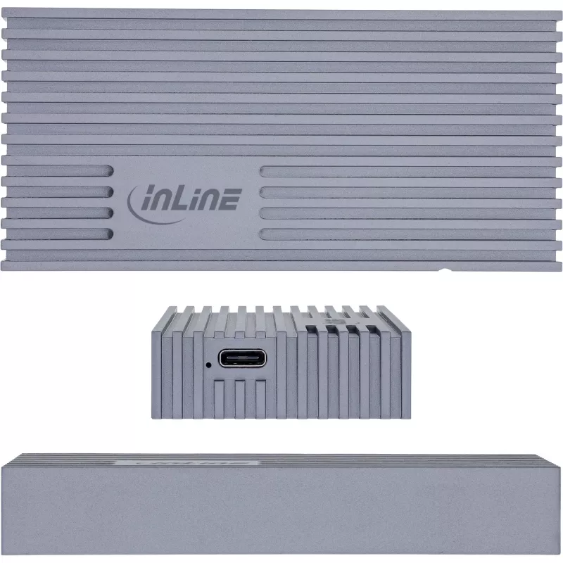 Externes USB4-Gehäuse InLine 00031J — USB-C zu M.2 NVMe SSD, 40 Gb/s, Aluminium
