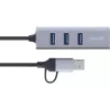 InLine 33380S Schnittstellen-Hub USB 3.2 Gen 1 (3.1 Gen 1) Type-A + Type-C 5000 Mbit/s Grau