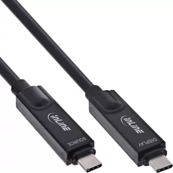USB-C-auf-USB-C Aktives Optisches Kabel InLine 35797I — USB 3.2 Gen 2, 8K@60Hz, 60W, 7,5 m