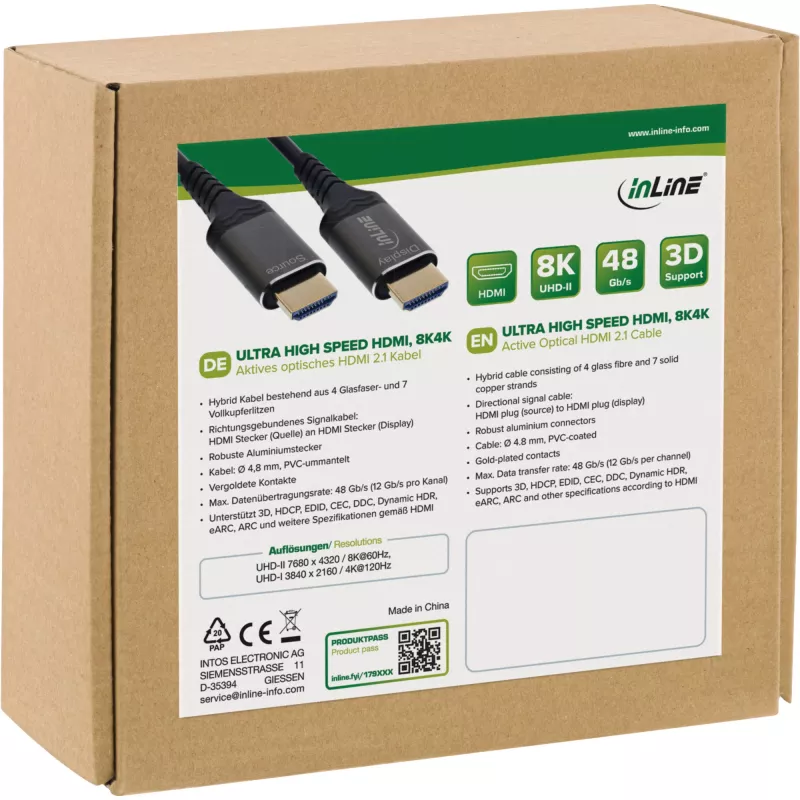 InLine 17925X HDMI-Kabel 25 m HDMI Typ A (Standard) Schwarz