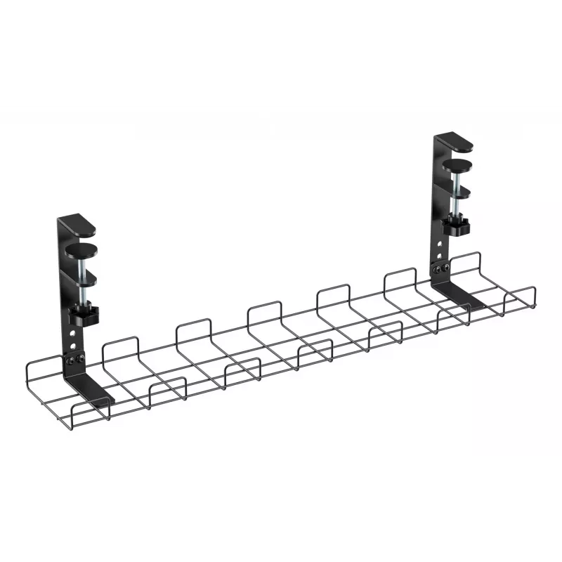 Kabelmanagement-Gitter 60 cm InLine 23190G zur Tischmontage mit Schraubklemmen, schwarz