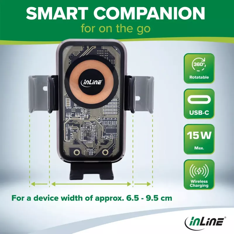 InLine 23156Q Halterung Passive Halterung Mobiltelefon/Smartphone Schwarz, Mehrfarbig