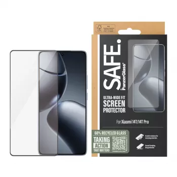 PanzerGlass SAFE. by ® Displayschutzfolie Xiaomi 14T | 14T Pro | Ultra-Wide Fit
