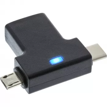 InLine USB 3.1/2.0 OTG T-Adapter, USB-C Stecker oder Micro-USB auf A Buchse