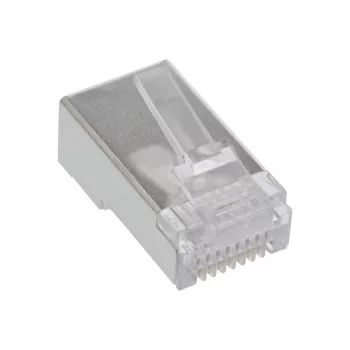 InLine 8P8C RJ45 männliche geschirmte Steckverbinder für Rundkabel, 100 Stk. Pack