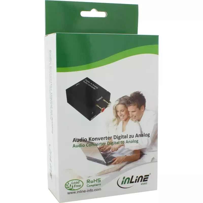 InLine Audio Converter Digital zu Analog Eingang Toslink oder RCA AUS 2x RCA Stereo