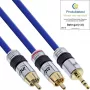 InLine Audiokabel Premium 2x Cinch-Stecker / 3,5 mm Stecker vergoldet 1 m