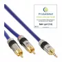InLine Audio Kabel Premium 2x Cinch-Stecker / 3,5mm Klinkenstecker vergoldet 15m