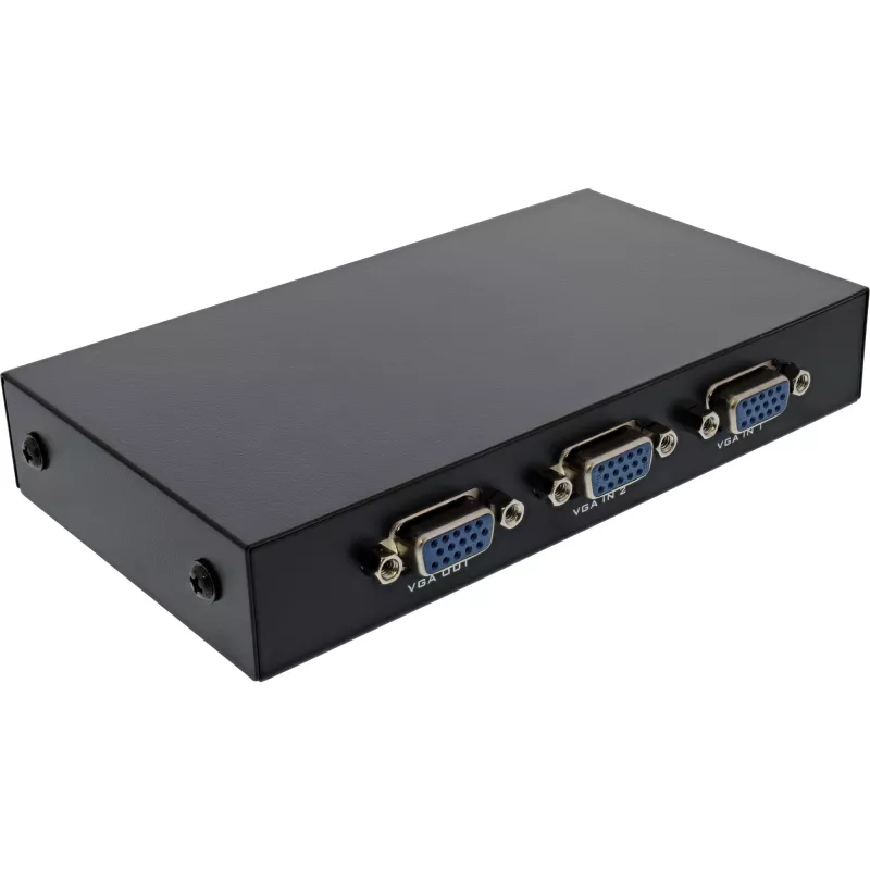 InLine VGA Umschalter manuell 2-Port 15-Pin Sub-D HD 1920 x 1440