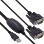 InLine USB 2.0 auf 2x Seriell Adapterkabel USB Typ A auf 2x 9 Pin Sub-D Stecker 1,5 m