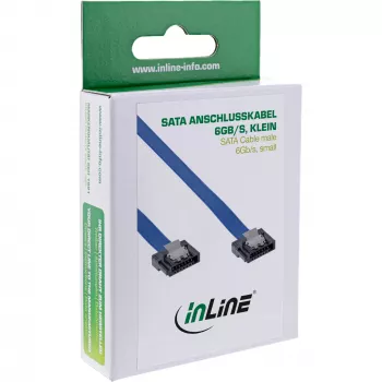 InLine SATA 6Gb/s Kabel kleiner Stecker 0,3m mit Verriegelungen