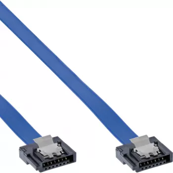 InLine SATA 6Gb/s-Kabel, kleiner Stecker, 0,5 m, mit Verriegelungen 27705K