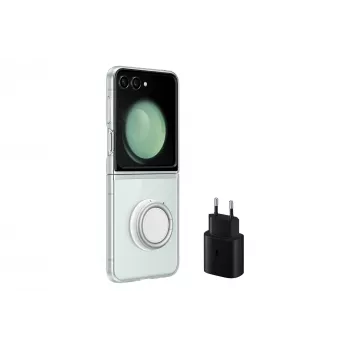 Flip Hülle Samsung für Galaxy Z Flip5 EF-XF73KKTEGWW — transparent, für 6,7 Zoll (17 cm) Bildschirm