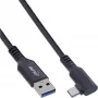 InLine USB 3.2 Gen.1 Kabel, USB-C Stecker abgewinkelt - USB-A Stecker für VR, schwarz, 5m