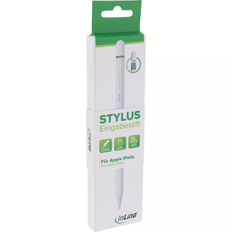 Eingabestift InLine 55468W Weiß 15g für Tablet Apple