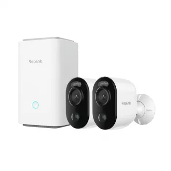 Basiseinheit Reolink Hub 1 mit 2x Argus Series B310 Indoor Weiß