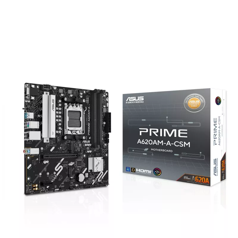 Motherboard ASUS PRIME A620AM-A-CSM, A620, AM5, Micro ATX