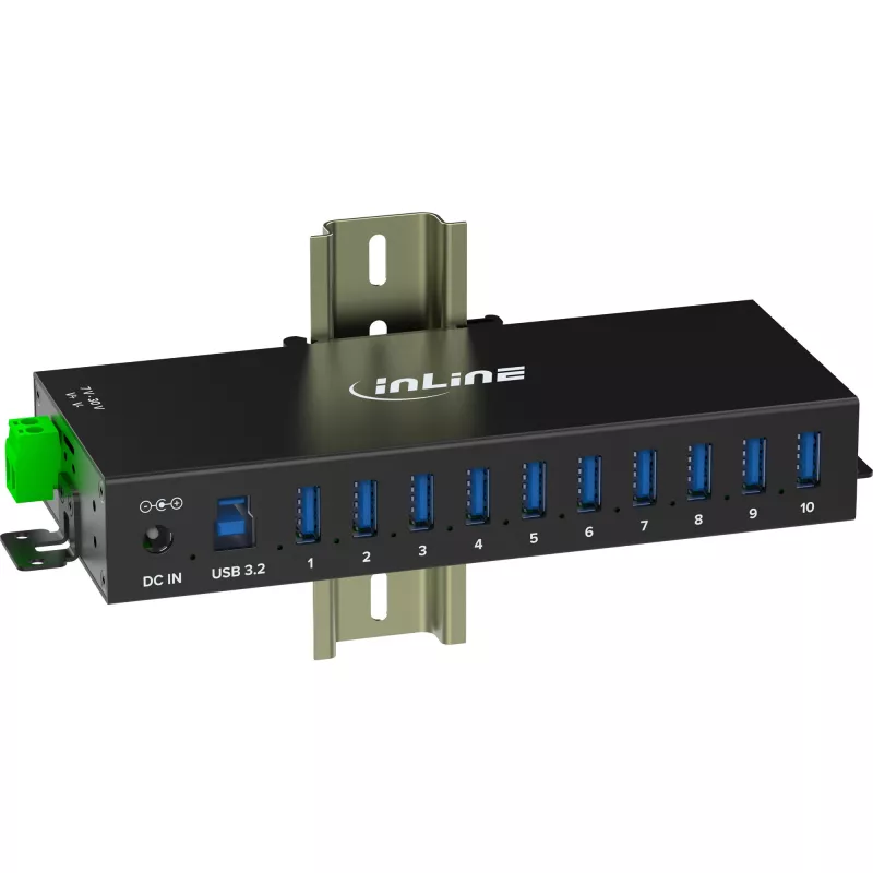 InLine 35396C Interface-Hub USB 3.2 Gen 1 (3.1 Gen 1) Type-B 5000 Mbit/s Schwarz