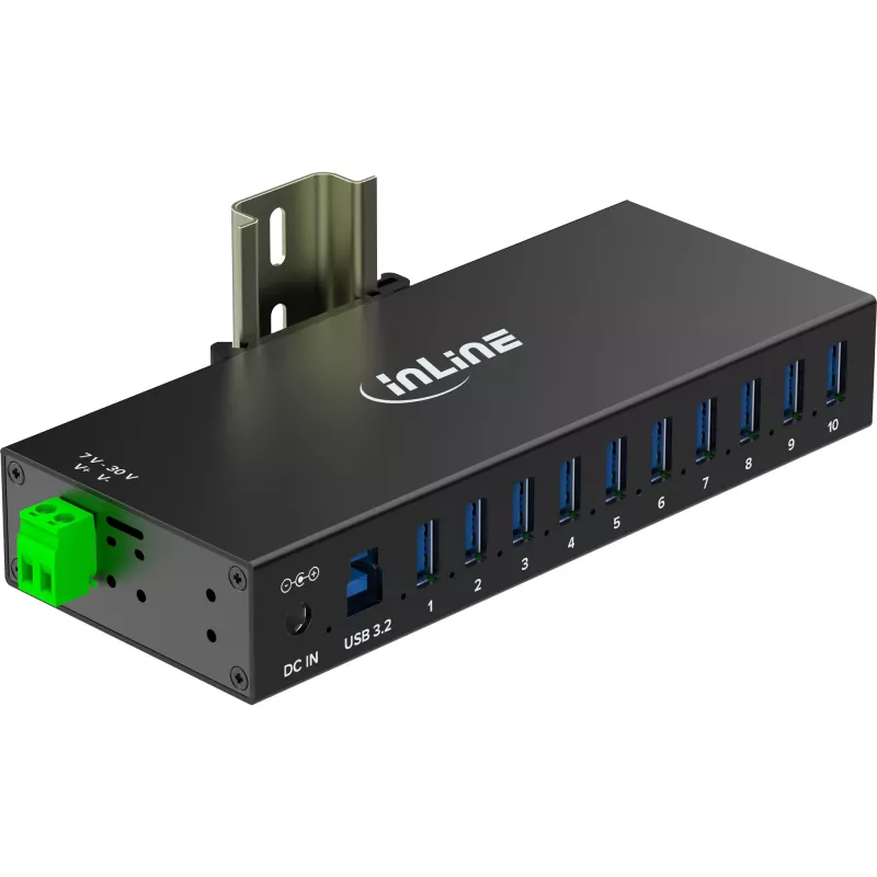 InLine 35396C Interface-Hub USB 3.2 Gen 1 (3.1 Gen 1) Type-B 5000 Mbit/s Schwarz