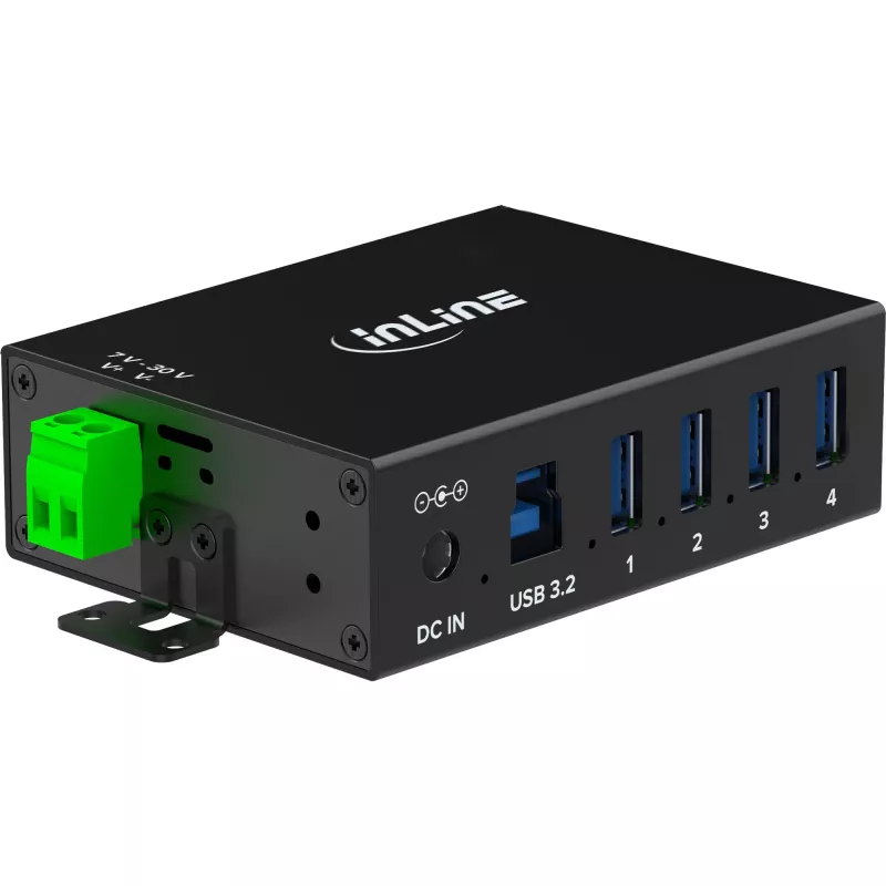 InLine 35396A Interface Hub USB 3.2 Gen 1 (3.1 Gen 1) Type-B 5000 Mbit/s Schwarz