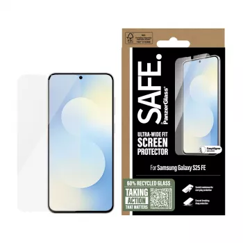 PanzerGlass SAFE. by ® Displayschutz Samsung Galaxy S25 FE 5G | Ultra-Wide Fit mit EasyAligner