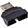 InLine 33446T Kabeladapter USB Type-E Key A, 20-polig USB 3.0 Header, 19-polig Schwarz