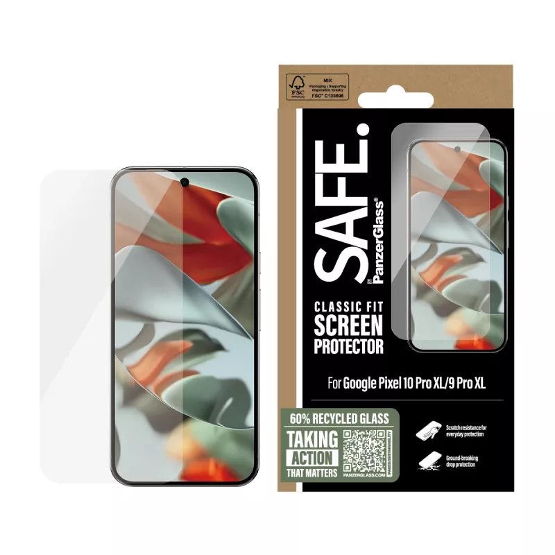 PanzerGlass SAFE. by ® Displayschutzfolie Google Pixel 10 Pro XL | 9 Pro XL | Classic Fit