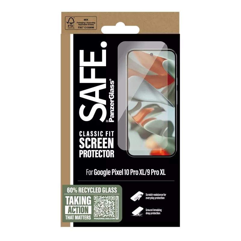 PanzerGlass SAFE. by ® Displayschutzfolie Google Pixel 10 Pro XL | 9 Pro XL | Classic Fit