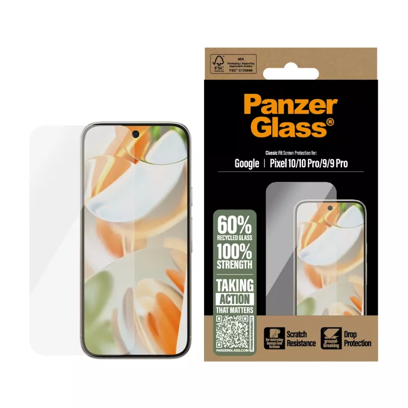 PanzerGlass ® Displayschutzfolie Google Pixel 10 | 10 Pro 5G | 9 5G | 9 Pro 5G | Classic Fit