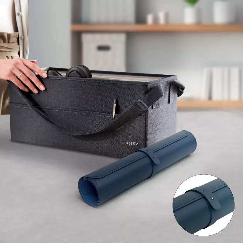 Schreibtischmatte LEITZ Large Desk Mat, PVC, Dunkelblau, 400 x 800 x 2 mm
